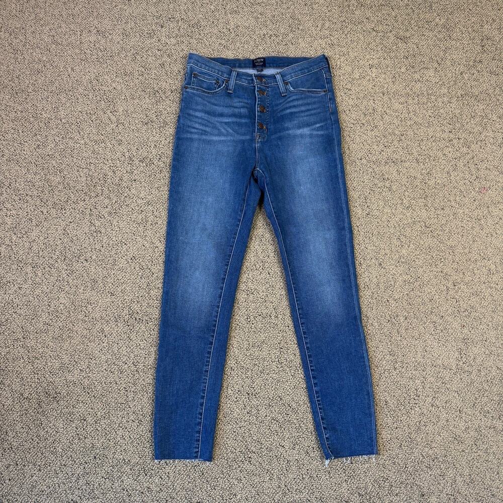 J.Crew Jeans WMNS 29 Blue High Rise Skinny Stretch Cotton Denim Modern Preppy